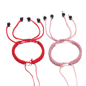 Bracelet fait main DIY rouge rose réglable unisexe pour le festival du dragon boat - Product Image 1