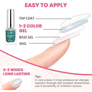 2025 nueva Etiqueta Privada cromo mágico líquido Nail Art <span class=keywords><strong>efecto</strong></span> Metal espejo mágico polvo líquido para <span class=keywords><strong>uñas</strong></span> - Product Image 2