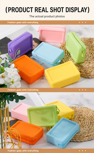 Sac de rangement en silicone réutilisable, sac à fermeture éclair en silicone de qualité alimentaire, étanche, OEM - Product Image 2