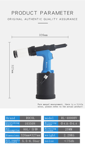 Pistola Remachadora Manual de Alta Resistencia RL-4000HV 4.8/6.4mm con Autoaspiración y Ahorro de Energía, en Oferta - Product Image 4