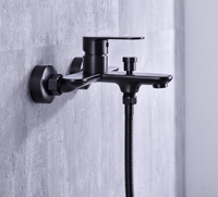 Ensemble de robinetterie de douche moderne et contemporain en laiton poli chromé de haute qualité, avec barre coulissante, mitigeur chaud/froid et cartouche céramique douce