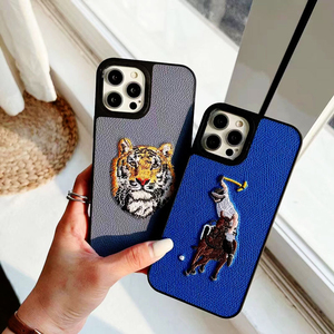 Tiger bordado en relieve para iphone series, nuevo lente rojo, todo incluido, cubierta de cabeza ESTÉREO - Product Image 4