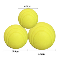 Pelota de rebote alto de 2 "y 2,5", pelota de tenis de goma sólida Tpr para perros y Mascotas