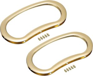 Uxcell Oval Handbag Handles Pcs Metal <b>Purse</b> Handles Handbag Handles Replacement For Tote <b>Purse</b> Making DIY Craft Gold - Product Image 1