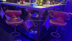 Silla de <span class=keywords><strong>Bar</strong></span> moderna de Color dorado nórdico, taburete de <span class=keywords><strong>Bar</strong></span> alto giratorio de gama alta de diseño de hogar de acero inoxidable - Product Image 6