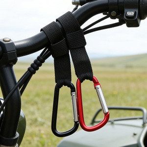Multi Functional Hook Nylon Webbing Carabiner For Motorcycle Handlebar Accessories Durable Compact Design - Product Image 4