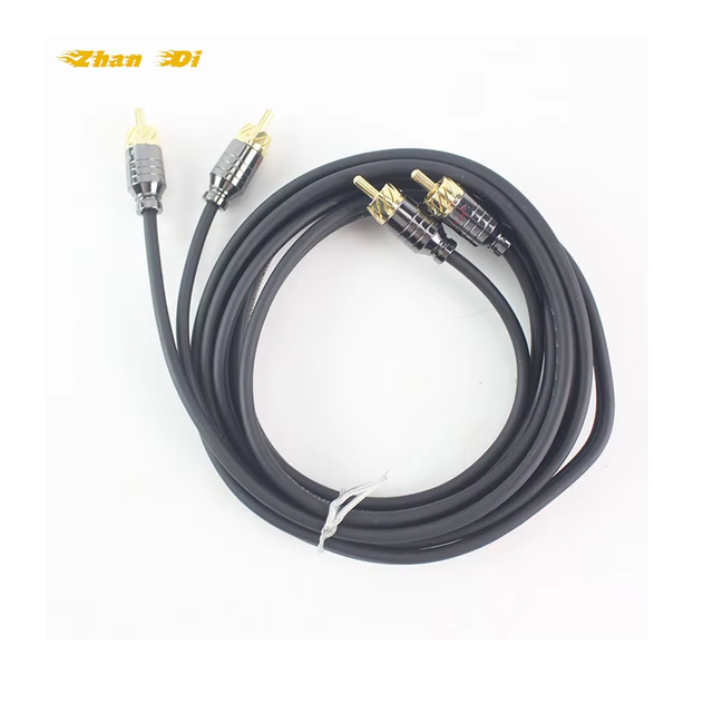 OEM Factory High Grade  Plated 2m Audio Cable 4 mm Car Audio RCA Cable with 1-Year Warranty Male to Male Connection