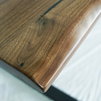 Table de bureau en bois de noyer noir massif conception de bureau vente en gros d'usine style bois personnalisé OEM