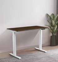 Support d'ordinateur moderne et intelligent, bureau blanc, poste de travail, hauteur réglable, bureau électrique