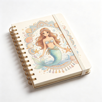 Carnet à spirale personnalisé 200 pages A5 pour la prise de notes quotidiennes, style sirène, cahier d'exercices premium pour étudiants