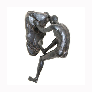 Alta calidad tallada a mano decoración de la pared <span class=keywords><strong>del</strong></span> hogar Metal bronce <span class=keywords><strong>hombre</strong></span> escalada pared arte escultura - Product Image 4