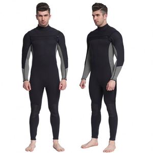 Traje <span class=keywords><strong>de</strong></span> Neopreno Personalizado <span class=keywords><strong>de</strong></span> Alta Calidad para Hombre, Negro, 3mm, con Cierre Frontal en el <span class=keywords><strong>Pecho</strong></span>, Mangas Largas, para Buceo, Surf y Natación - Product Image 2