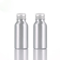Flacon de parfum en aluminium personnalisé de haute qualité, 8 oz (500 ml), en matériau recyclable, avec couvercle fileté, pour poudre libre de soin de la peau