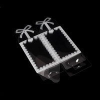 Gâteau de mariage de Noël personnalisé sucettes au chocolat cadeau événement boîtes transparentes dentelle PVC transparent bonbons emballage de boîte-cadeau