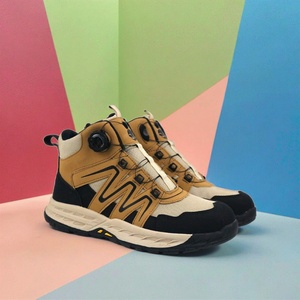 รองเท้ากีฬาเพื่อความปลอดภัยแบบขายส่งจากโรงงาน ปรับแต่งได้ น้ำหนักเบา กันลื่น พื้นยางกันลื่นแบบถัก Flyknitting - Product Image 1