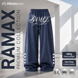 Pantalon de survêtement vintage pour homme, imprimé lettres cursive personnalisées, décoration latérale à pois, cordon de serrage, coupe large, style hip-hop streetwear, pantalon décontracté pour homme - Product Image 1