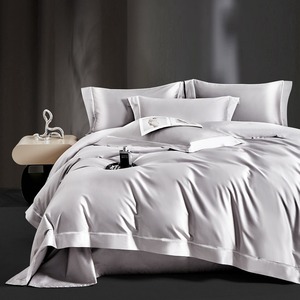 <b>Double</b> Ply Egyptian Cotton Four Piece Bedding Set 100 Count Long Staple Cotton Solid Color Breathable Home Use - Product Image 3