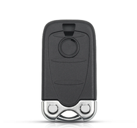 Coque de clé de voiture à distance en ABS noir à 3 boutons, remplacement compatible Alfa Romeo 159 Brera 156 Spider, lame non coupée, télécommande pliable