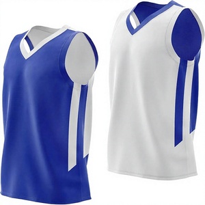 Camiseta de Baloncesto Personalizada con Cuello en V, Sin Mangas, Transpirable, de Poliéster, Unisex, para Adultos, para Todas las Temporadas, con Estampado Sublimado - Product Image 1
