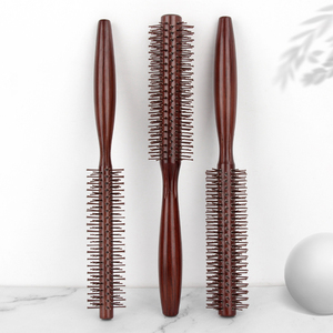 Nouveau peigne à friser à rouleau en bois avec poils en nylon pour <span class=keywords><strong>cheveux</strong></span> courts et longs <span class=keywords><strong>cheveux</strong></span> raides ou <span class=keywords><strong>bouclés</strong></span> pour femmes et hommes à usage domestique - Product Image 2