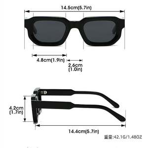 Lunettes de soleil polarisées carrées rétro de haute qualité 2025 avec logo personnalisé, protection UV400, monture épaisse en acétate, petites lunettes de soleil pour hommes et femmes - Product Image 5