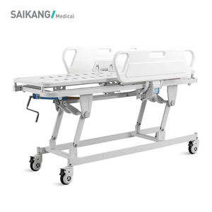 SKB038-2 Economische Roestvrijstalen Multifunctionele Aanpassing Handmatige Transport Noodarts Ziekenhuis Patiënt <span class=keywords><strong>Trolley</strong></span> Leverancier - Product Image 3