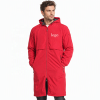 Parka de bain unisexe imperméable, robe de change surdimensionnée, veste pour homme, poncho chaud pour adultes pour le surf