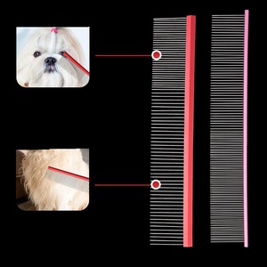 Fenice da barbiere-uso Shaggy-Dog Pet-pulizia <span class=keywords><strong>pettine</strong></span> toelettatura animali di alta qualità in lega di alluminio in acciaio inox arcobaleno <span class=keywords><strong>pettine</strong></span> delle pulci del <span class=keywords><strong>cane</strong></span> - Product Image 3