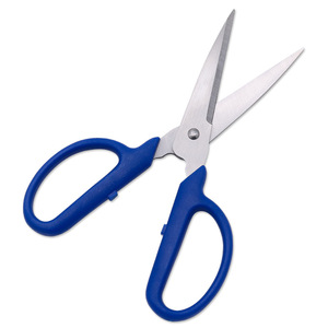Kitchen Scissors Stainless Steel 195mm Dark Blue Straight Head For Home Use - Product Image 1