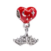 Pendentif Cœur Abeille en Argent Sterling 925 avec Breloque en Cristal, Accessoires de Fabrication de Bijoux DIY, Article le Plus Vendu en Gros