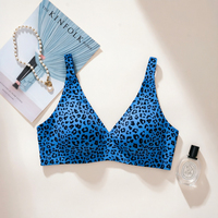 Soutien-gorge sans couture sans armatures, bralette confortable à couvrance totale et effet push-up, motifs colorés pour femmes (XS-3XL)