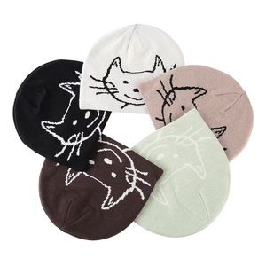 Gorro de Punto Personalizado con Diseño de Gato Adorable para Niños, Elástico, Cómodo y Cálido, Ideal para Compras, Juegos al Aire Libre, Viajes y Uso Diario - Product Image 3