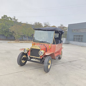 Voiture électrique classique européenne vintage, véhicule de tourisme rétro de luxe pour la réception VIP des hôtels - Product Image 1