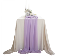Nappe en mousseline d'automne, chemin de table pour desserts, décoration de fond pour mariage en extérieur et fête d'anniversaire