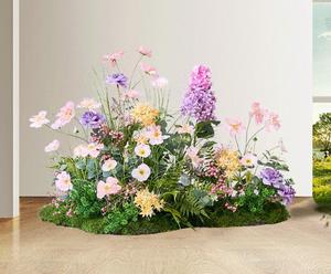 T-60 haut de gamme mode fleur artificielle rangée personnalisé fleur coureur violet fleur Art salon décoration de la maison - Product Image 2