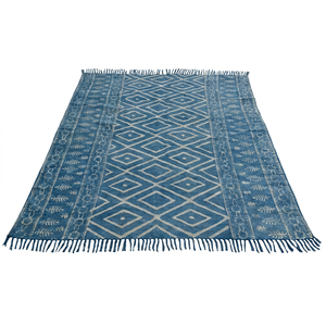 Venta al por mayor hecho a mano indio Indigo azul alfombras de área - Product Image 1
