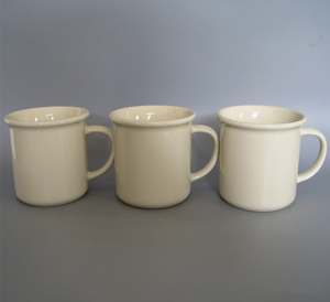 Taza de Cerámica Vintage con Borde Enrollado, Estilo Esmaltado, para Café o Té, Impresión de Logotipo Personalizado, Venta al por Mayor para Supermercados y Minoristas - Product Image 1