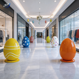 ประติมากรรมไข่ทาสีขนาดใหญ่พิเศษ รูปปั้นตกแต่งเทศกาลอีสเตอร์ขนาดยักษ์ รูปปั้นไข่ทาสีหลากสีขนาดใหญ่พิเศษ ของตกแต่งเทศกาลกลางแจ้ง - Product Image 4