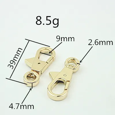 12mm*39mm Wholesale Newest Key Buckle DIY Fashionable Bag Buckle Sets Customized Metal Crafts Hardware Accessories