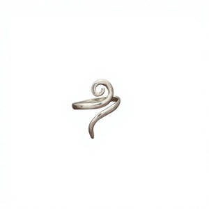 Minimalist <b>925</b> <b>Silver</b> <b>Ring</b> With Spiral Design Unisex Everyday Wear - Product Image 1