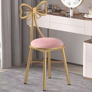 Silla de tocador K Butterfly INS para salón de uñas, taburete de lujo moderno, silla de princesa para maquillaje y manicura. - Product Image 1