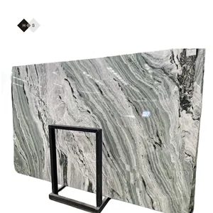 Huashow Green marble slab floor tile natural stone used for floor and wall tiles bathroom