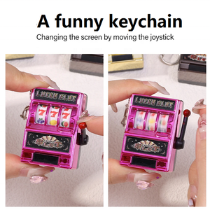 Divertido mini máquina tragaperras llavero suerte fruta ranura juego máquina juguete llavero Lotto <span class=keywords><strong>Bingo</strong></span> para niños mochila bolsa colgante encanto regalo - Product Image 3
