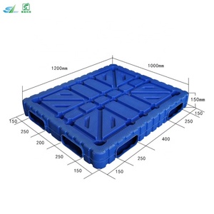 พาเลทโลจิสติกส์แบบกลวงสองด้าน ยี่ห้อ Shunlu ขนาด 1200x1000x150 มม. รับน้ำหนักได้ 2 ตัน (แบบไดนามิก) และ 6 ตัน (แบบคงที่) สีฟ้า - Product Image 2