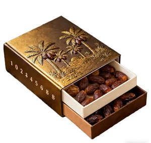 Caja de Regalo de Dátiles Importados de los Emiratos Árabes Unidos, Dátiles Persas Grandes Premium, Dulces Confitados, Cajas de 3 Niveles para Dulces y Chocolate - Product Image 3