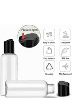 Bouteille en plastique PET compressible de 30 ml, 80 ml, 100 ml, 150 ml, 200 ml avec bouchon à clapet pour emballage de produits de soin personnel
