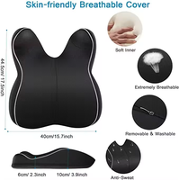 Bantal Penyangga Punggung Memory Foam Merek KH Bentuk Oblong, Dapat Dilepas & Dicuci, untuk Kantor, Rumah, Mobil, dan Perjalanan
