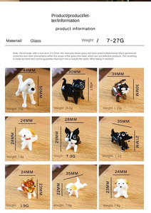 Miniatura di Cane in Vetro di Murano Fatta a Mano - 19 Simpatiche Razze di Animali Cartoonizzati per Decorazioni Casa e Auto - Product Image 6