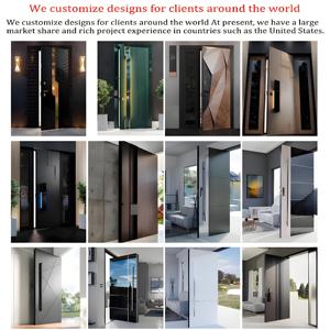 Porta d'<span class=keywords><strong>Ingresso</strong></span> Pivotante <span class=keywords><strong>Esterna</strong></span> dal Design Australiano Elegante, Porta Principale in Acciaio e Alluminio Antifurto per Casa - Product Image 5