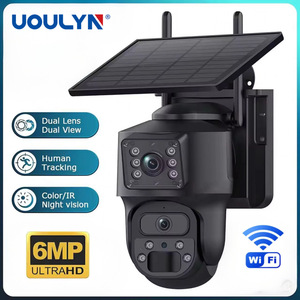 Комплекты солнечных систем Uoulyn Ubox для улицы, включая 1 солнечный роутер 10 Вт с поддержкой 4G SIM-карты и 4 солнечные PTZ-камеры видеонаблюдения Wi-Fi 5 Вт с кабелем 6 м - Product Image 2